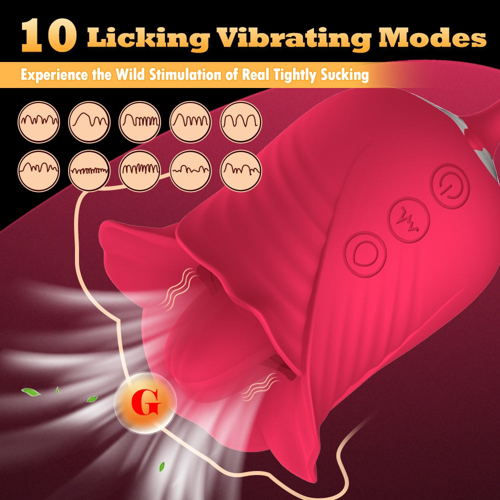 Clitoral Vibrator With Tongue Licking