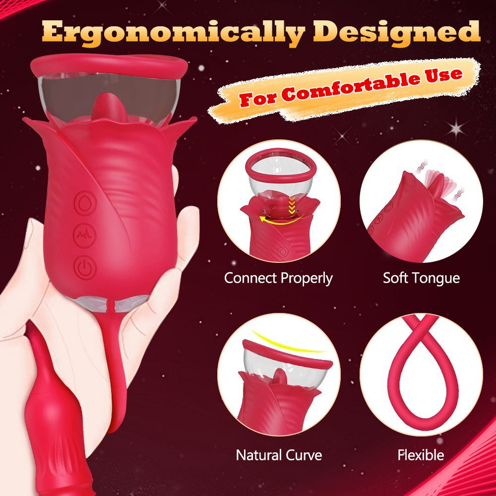Clitoral Vibrator With Tongue Licking